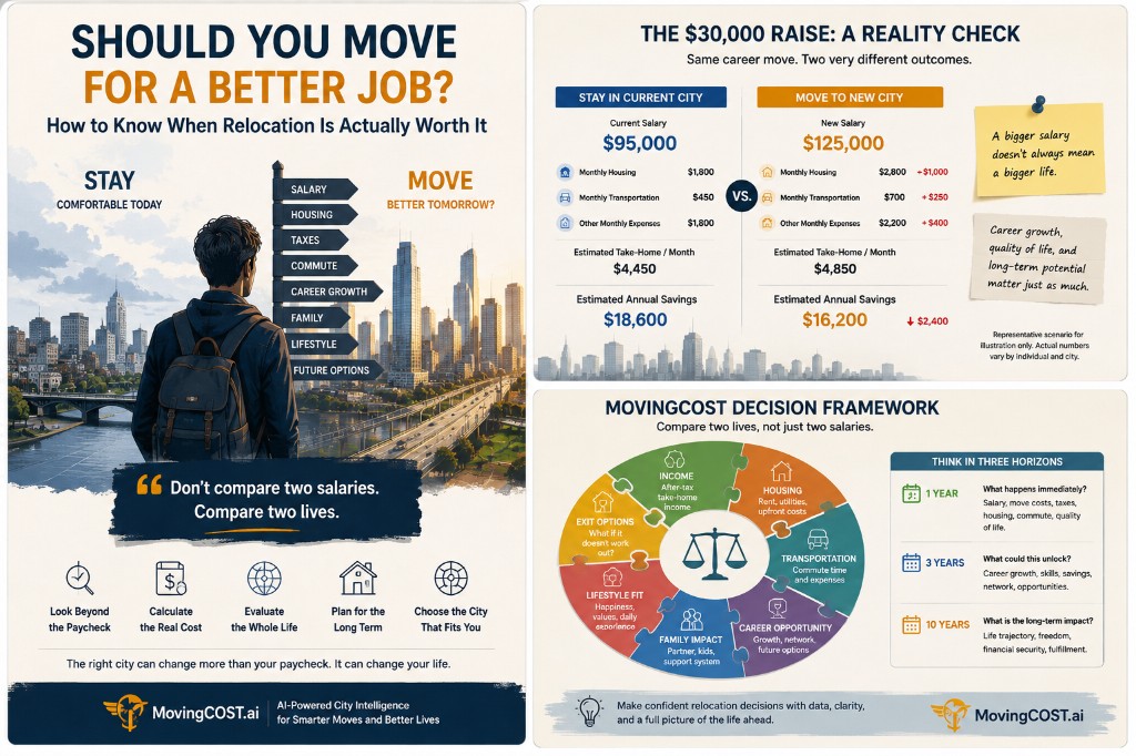 Professional considering whether a higher-paying job in another city is worth relocating for